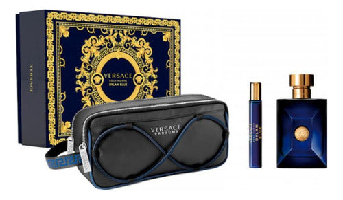 Set Caballero Versace Dylan Blue 3 Pzas Perfume 100ml