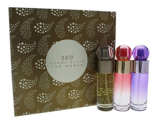 Set Perry Ellis 360° For Women 30ml Edt 3pz Género Mujer