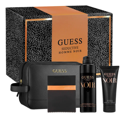 Set 4 Piezas Guess Seductive Noir Homme Para Hombre Edt