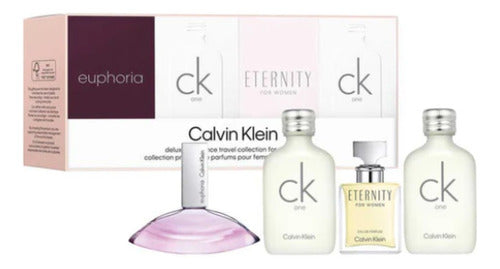 Set Perfume Calvin Klein Mini 4 Pzs For Women Volumen De La Unidad 10 Ml