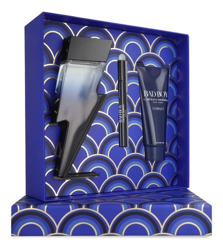 Set Carolina Herrera Bad Boy Cobalt Caballero 100ml Edp